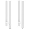 Patas de mesa de centro acero blanco 2 uds 28x(72-73) cm 1