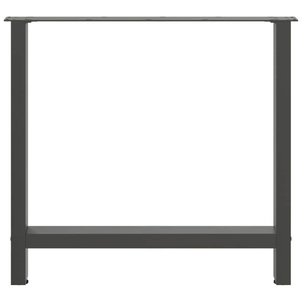 Pés para mesa de jantar antracite 2 peças 80x(72-73) cm aço M 5