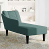 Chaise longue con reposabrazos derecho terciopelo oscuro 3