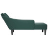 Chaise longue con reposabrazos derecho terciopelo oscuro 5