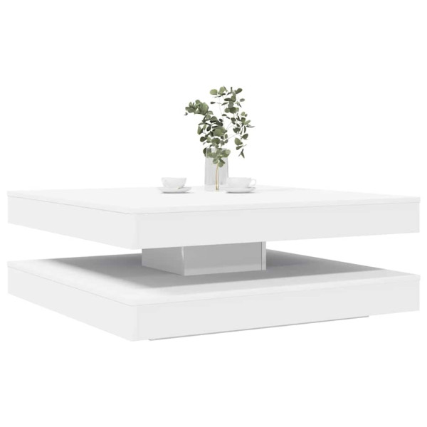 Mesa de centro giratoria 360 grados blanco 90x90x34.5 cm D