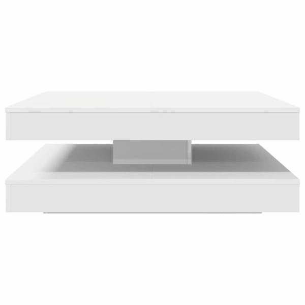 Mesa de centro rotativa a 360 graus 90x90x34.5 cm branco M 3