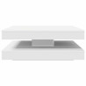 Mesa de centro rotativa a 360 graus 90x90x34.5 cm branco 3