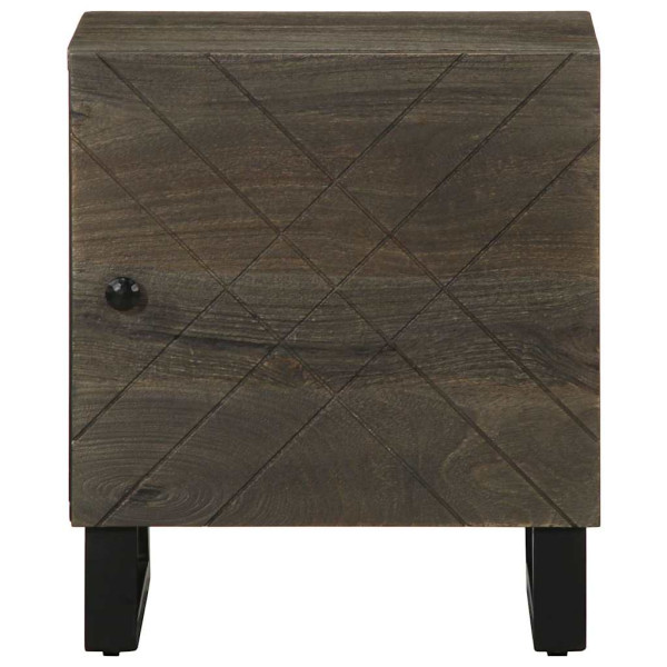 Mesa de cabeceira 40x33x46 cm madeira de mangueira maciça preto M 3