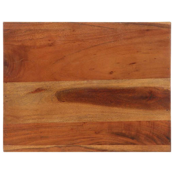 Mesa auxiliar madera maciza acacia 37x29x40 cm M 4