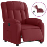 Sillón reclinable eléctrico tela rojo tinto 2
