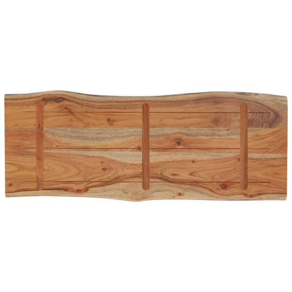 Tábua retangular de madeira de acácia borda viva 90x40x2,5 cm M 4