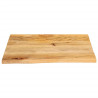 Tablero de mesa borde natural madera maciza mango 60x60x2.5 cm 3