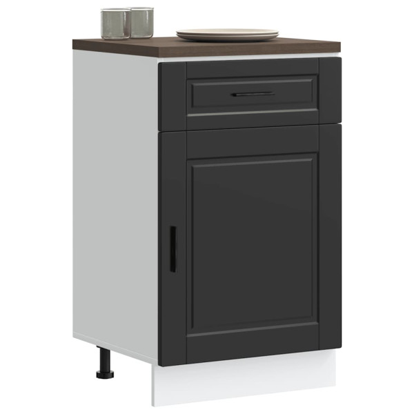 Mueble bajo de cocina Porto madera contrachapada negro D