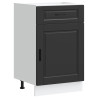 Mueble bajo de cocina Porto madera contrachapada negro 2