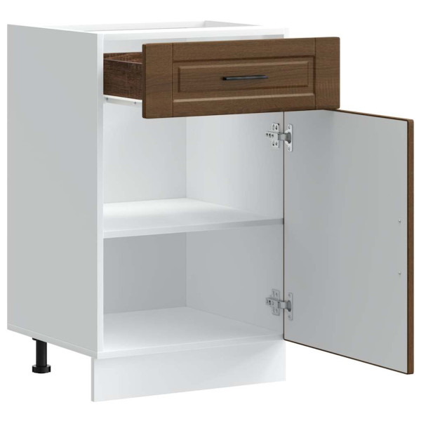 Mueble bajo de cocina porto roble marrón madera reconstituida M 5