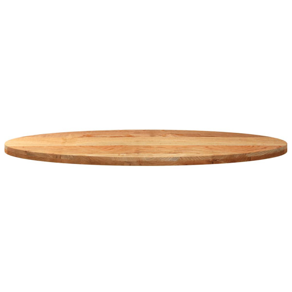Tablero de mesa ovalado madera maciza de roble 140x60x4 cm M 5