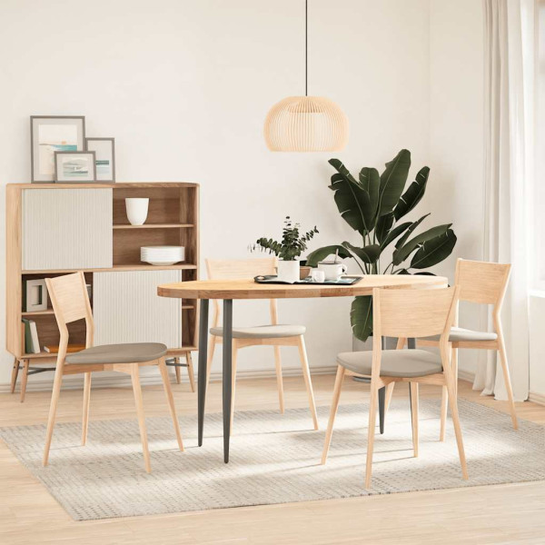 Tampo de mesa 140x60x4 cm madeira de carvalho maciça oval M 3