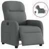Sillón reclinable eléctrico de tela gris oscuro 1