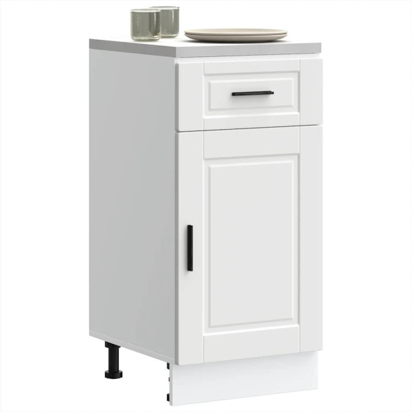 Mueble bajo de cocina Porto madera contrachapada blanca D