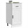 Mueble bajo de cocina Porto madera contrachapada blanca 1