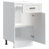 Mueble bajo de cocina Porto madera contrachapada blanca 5