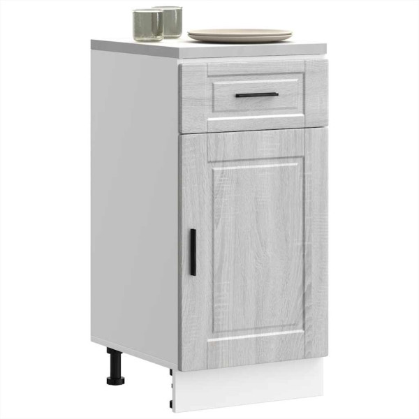 Mueble bajo de cocina porto gris sonoma madera reconstituida D