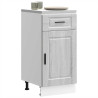 Mueble bajo de cocina porto gris sonoma madera reconstituida 1