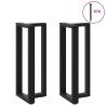 Patas de mesa bar forma T 2 uds acero negro 40x35x(101-102) cm 3