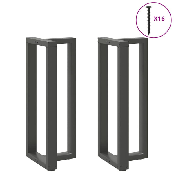 Patas mesa bar forma T 2 uds acero antracita 50x35x(101-102)cm M 3