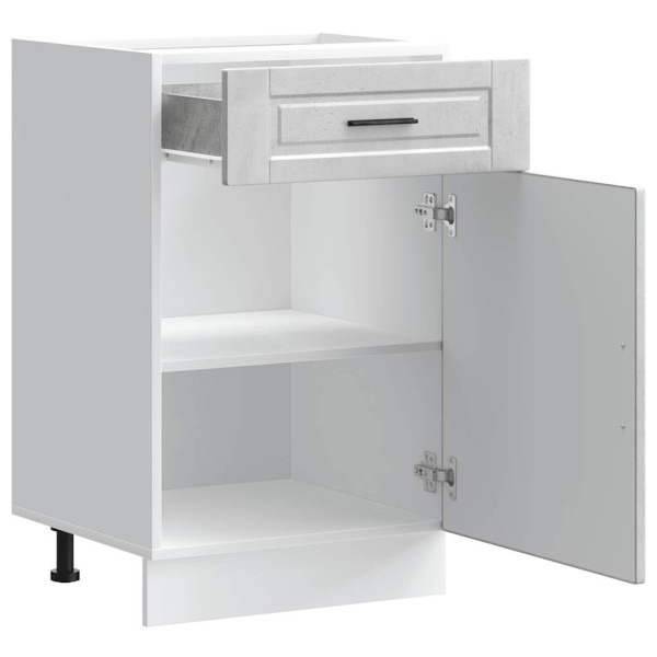 Armário base cozinha Porto derivados madeira cinzento cimento M 5