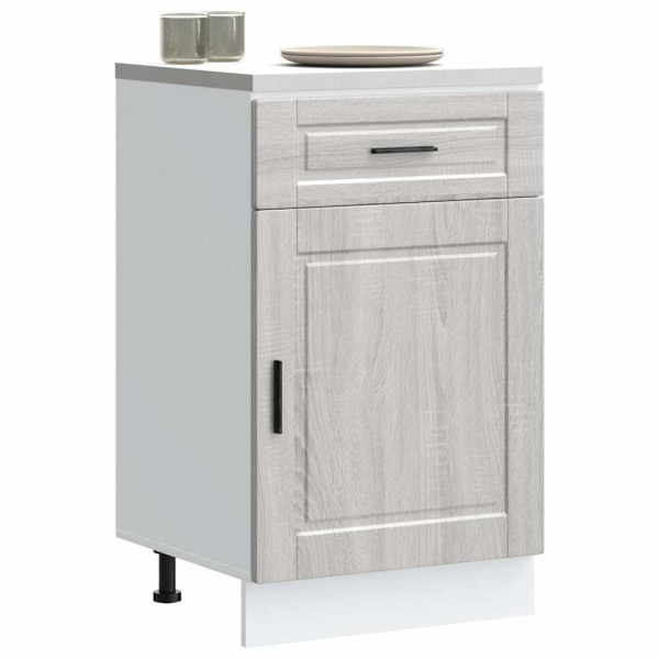 Mueble bajo de cocina porto gris sonoma madera reconstituida D