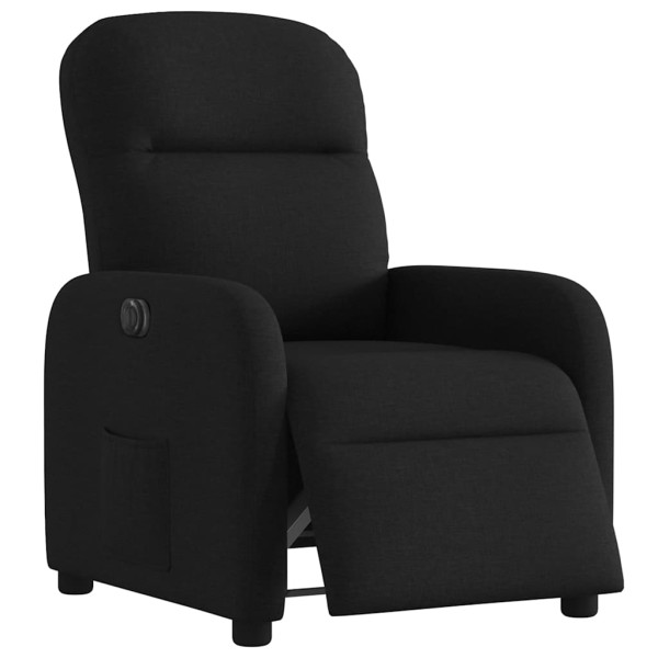 Sillón reclinable eléctrico de tela negro M 3