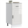 Mueble bajo de cocina porto alto brillo blanco 1