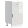 Mueble bajo de cocina porto alto brillo blanco 2