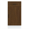 Mueble bajo de cocina porto roble marrón madera reconstituida 4