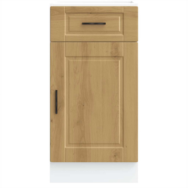 Mueble bajo de cocina porto roble artesano madera reconstituida M 4