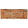 Tábua retangular de madeira de acácia borda viva 80x40x2,5 cm 4