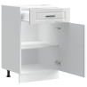 Mueble bajo de cocina porto alto brillo blanco 5