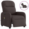 Sillón reclinable de masaje eléctrico tela marrón oscuro 1