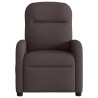 Sillón reclinable de masaje eléctrico tela marrón oscuro 5