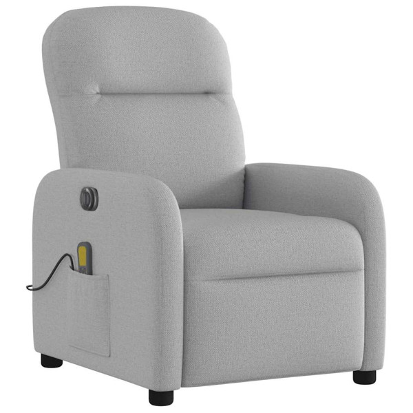 Sillón reclinable de masaje eléctrico tela gris nube M 4