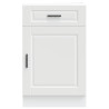 Mueble bajo de cocina Porto madera contrachapada blanca 4