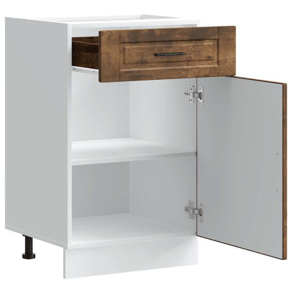 Armário base de cozinha Porto derivados madeira carvalho fumado M 5