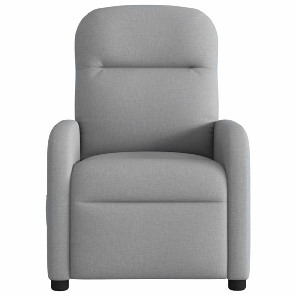 Sillón reclinable de masaje eléctrico tela gris claro M 5