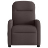 Sillón reclinable eléctrico tela marrón oscuro 5