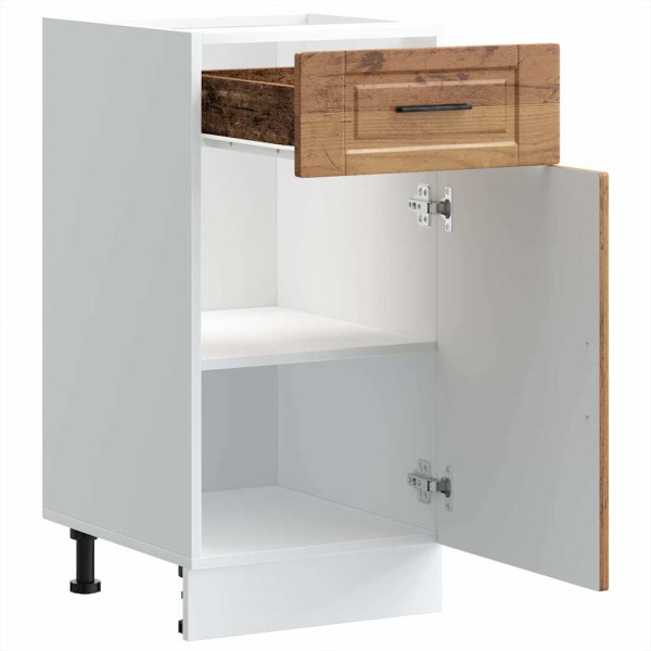 Mueble bajo de cocina porto madera vieja madera reconstituida M 5