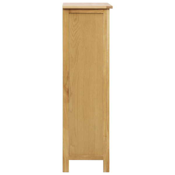 Mueble zapatero de madera maciza de roble 76x37x105 cm M 3