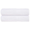 Toallas de ducha 2 uds 100% algodón blanco 70x140 cm 360 gsm 1