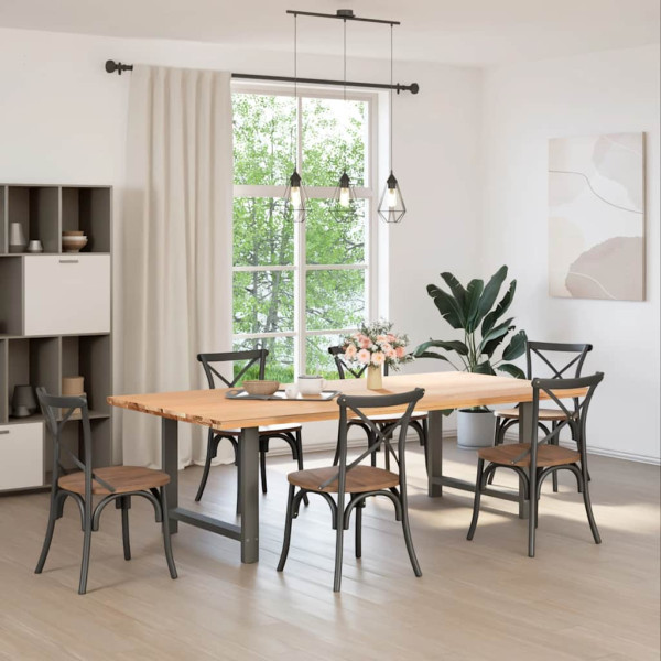 Patas de mesa de centro antracita 2 uds 90x(72-73) cm acero M 2