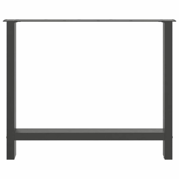 Pés para mesa de jantar antracite 2 peças 90x(72-73) cm aço M 5