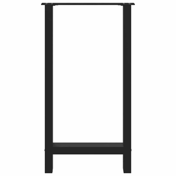 Pés de mesa de aço preto 2 pcs 40x (90-91) cm M 5