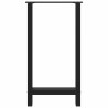 Pés de mesa de aço preto 2 pcs 40x (90-91) cm 5