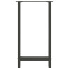 Pernas de mesa de aço antracite 2 pcs 40x(90-91) cm 5