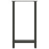 Pernas de mesa de aço antracite 2 pcs 50x(90-91) cm 5